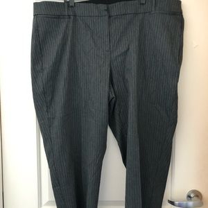 Dress slacks grey pinstripe Lane Bryant